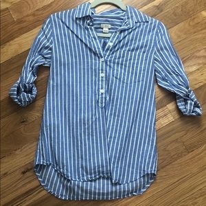 J. Crew Striped Button Down Tunic